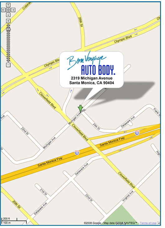 Bon Voyage Auto Body Map